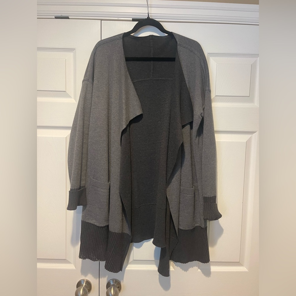 LULULEMON Gray Cardigan Size 12